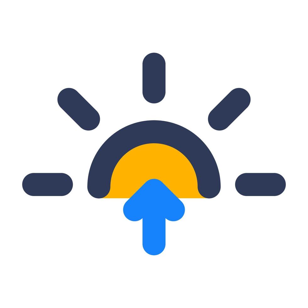 Sunrise Sign with Shady Icon vector