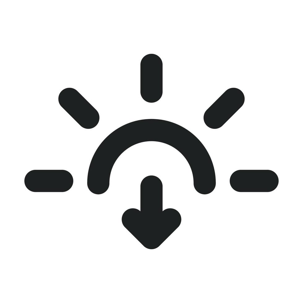 Sunset Outline Icon vector