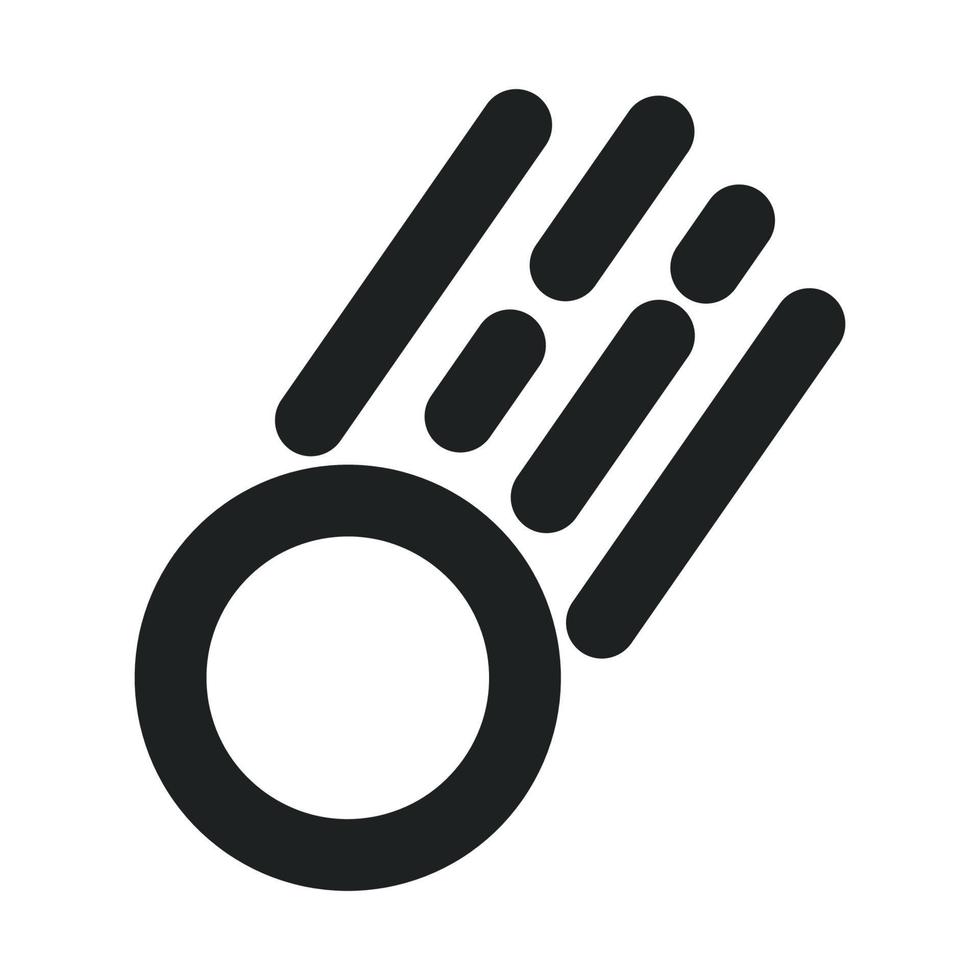 Meteor Outline Icon vector