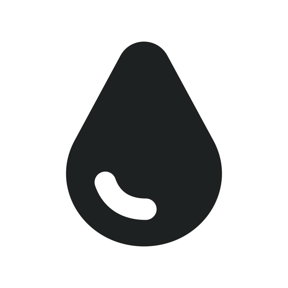 Water Drop with Solid Icon vector