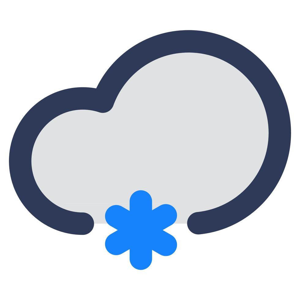 Snow Cloud with Shady Icon vector