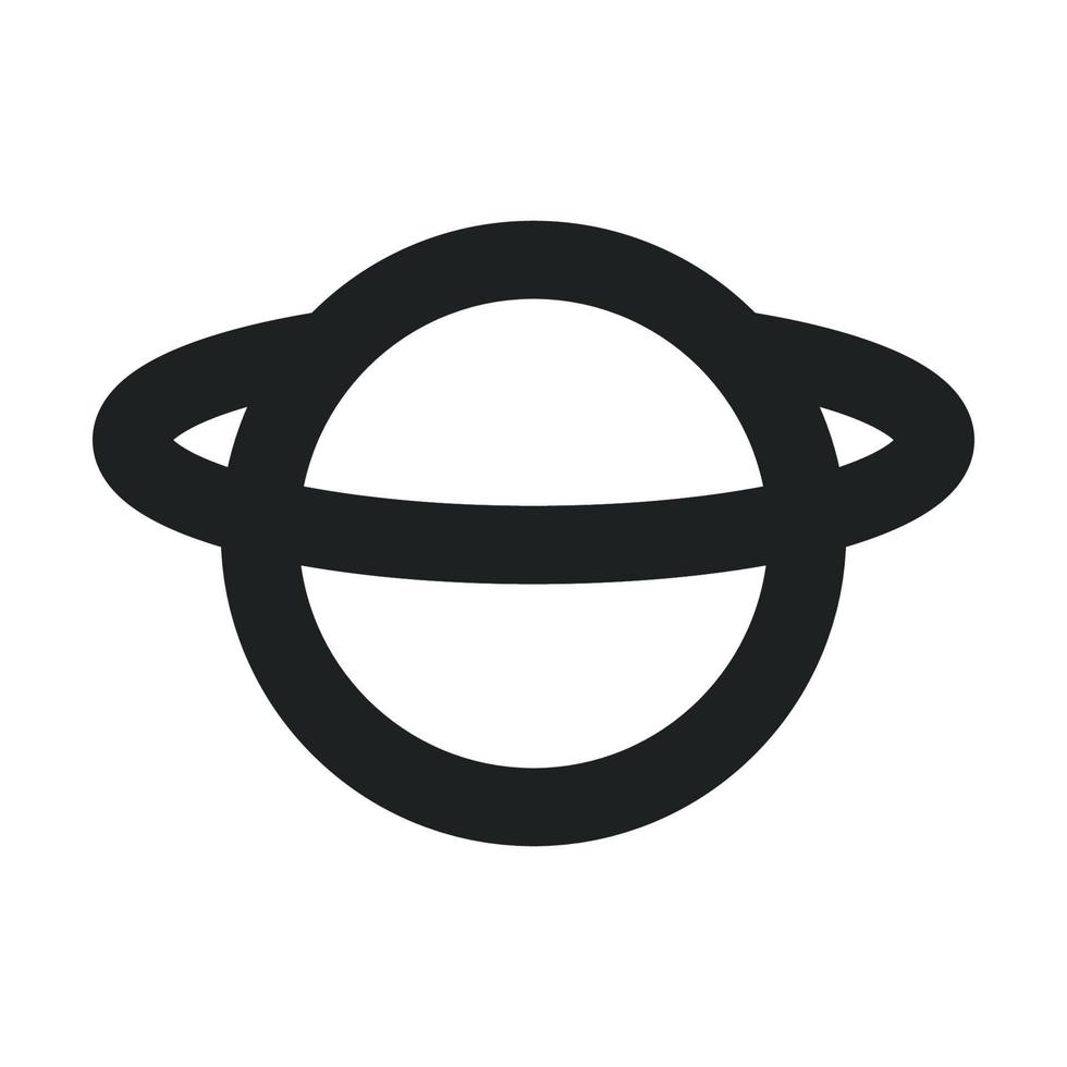 Planet Outline Icon vector