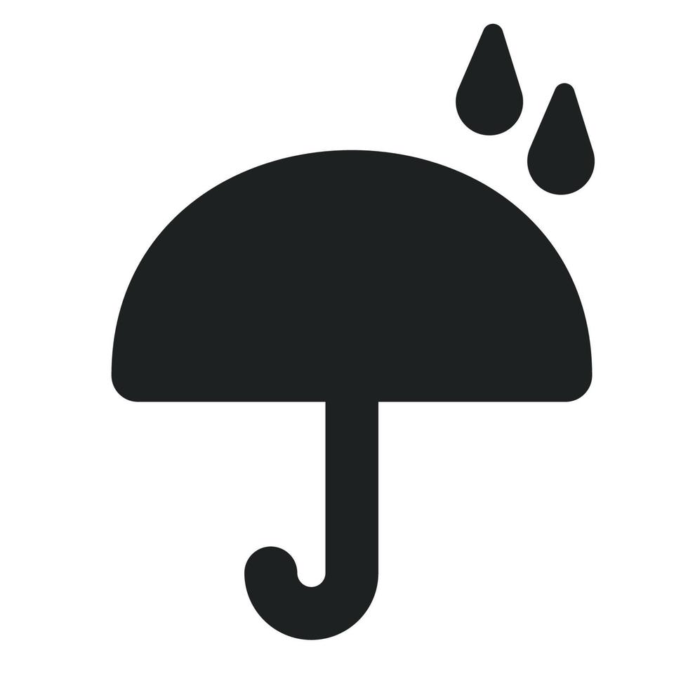temporada de lluvias con icono sólido vector