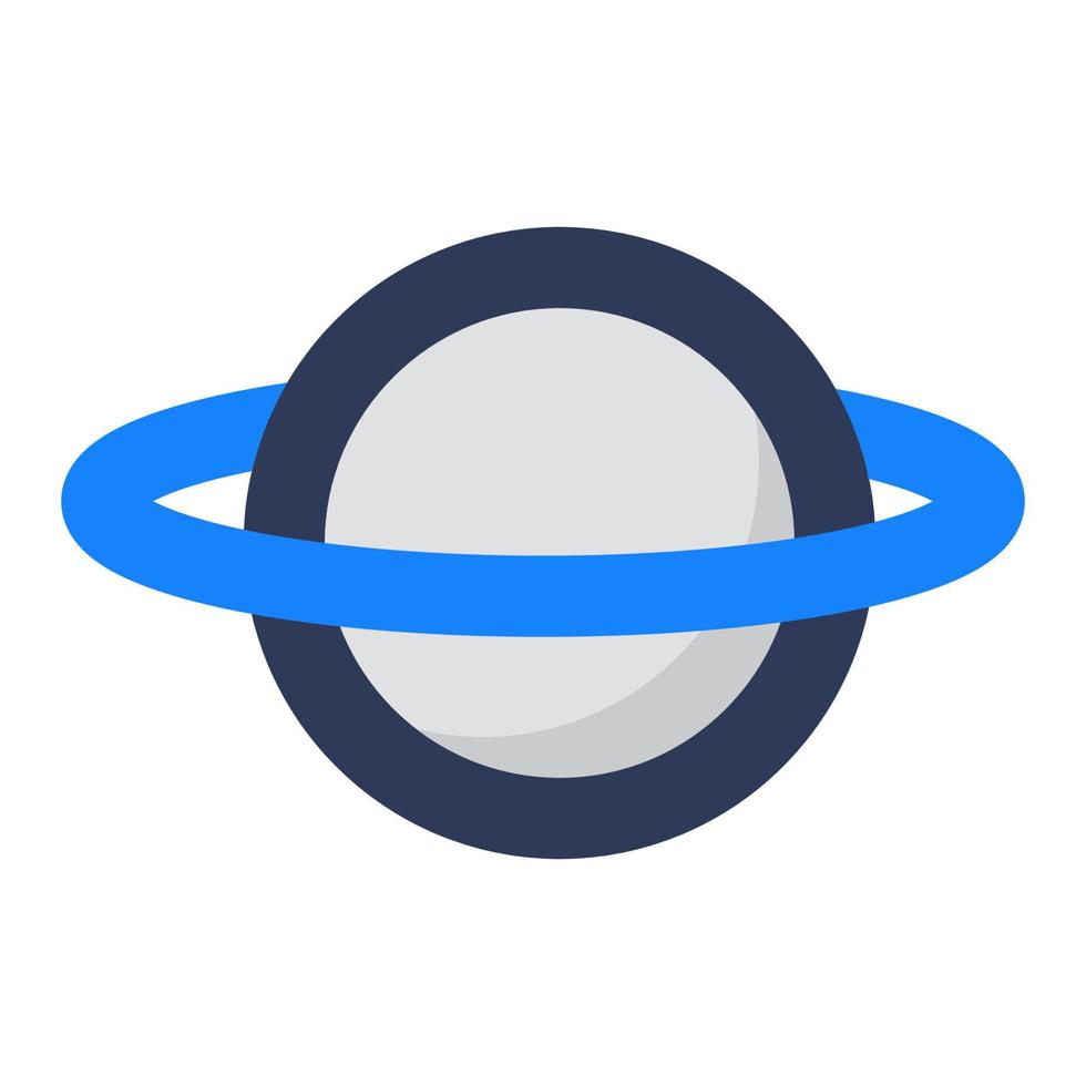 Planet with Ring Shady Icon vector