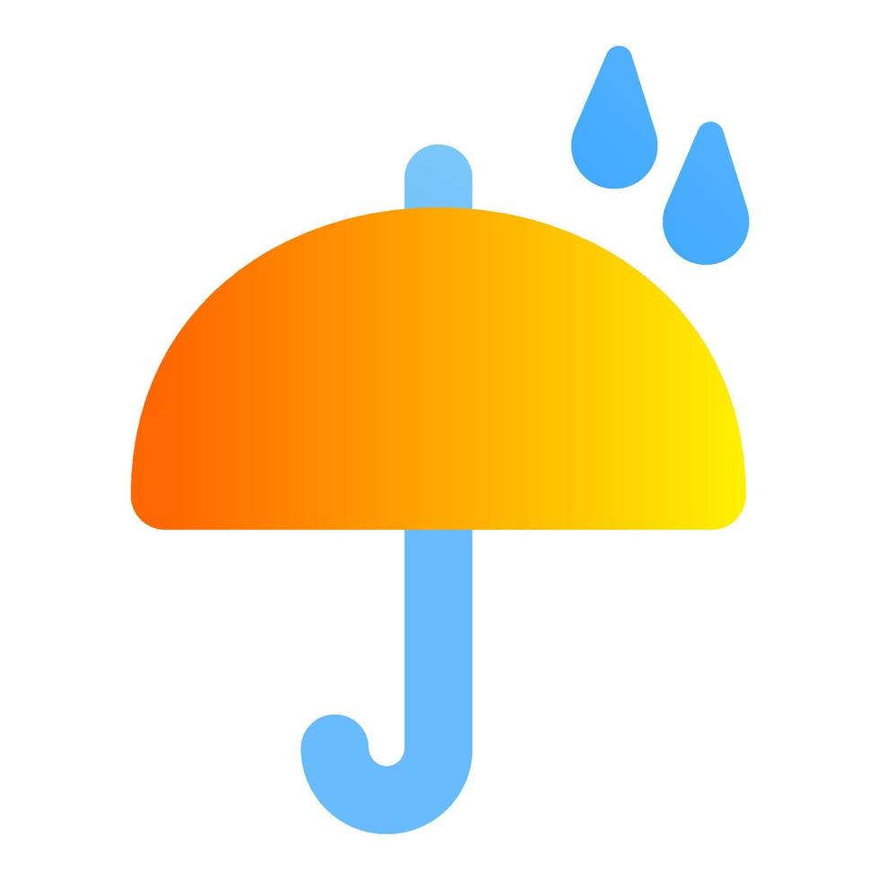 temporada de lluvias con icono plano vector
