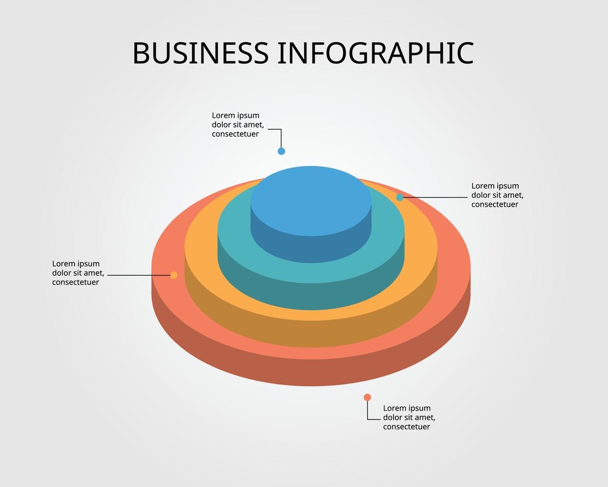 plantilla de gráfico circular para infografía para presentación de 4 elementos vector