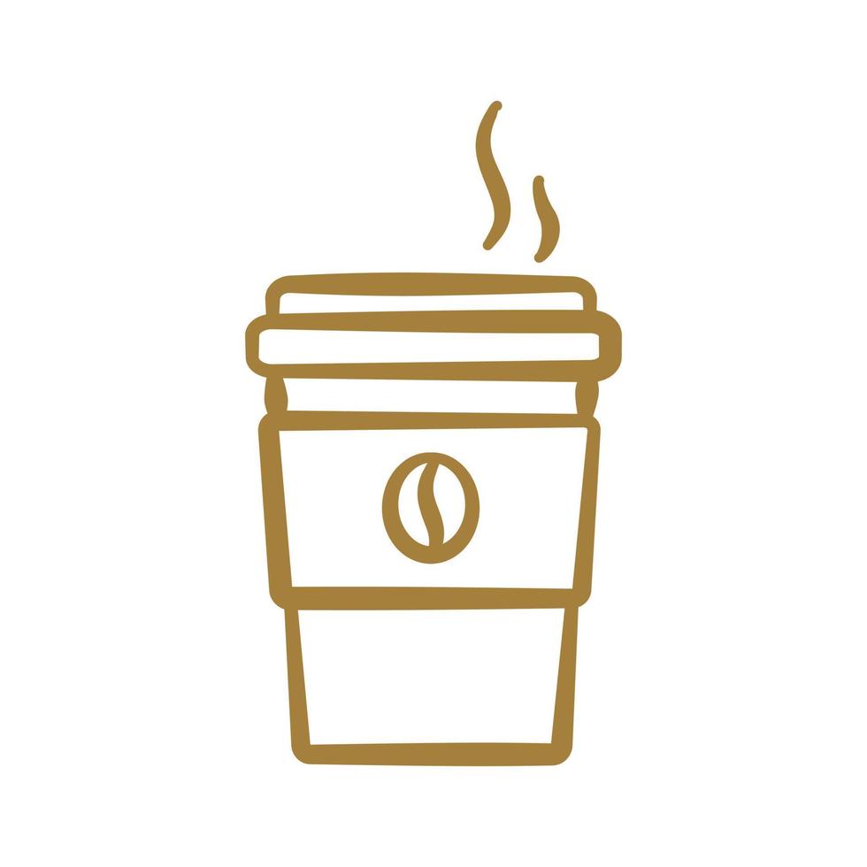 a cup of hot coffee vector