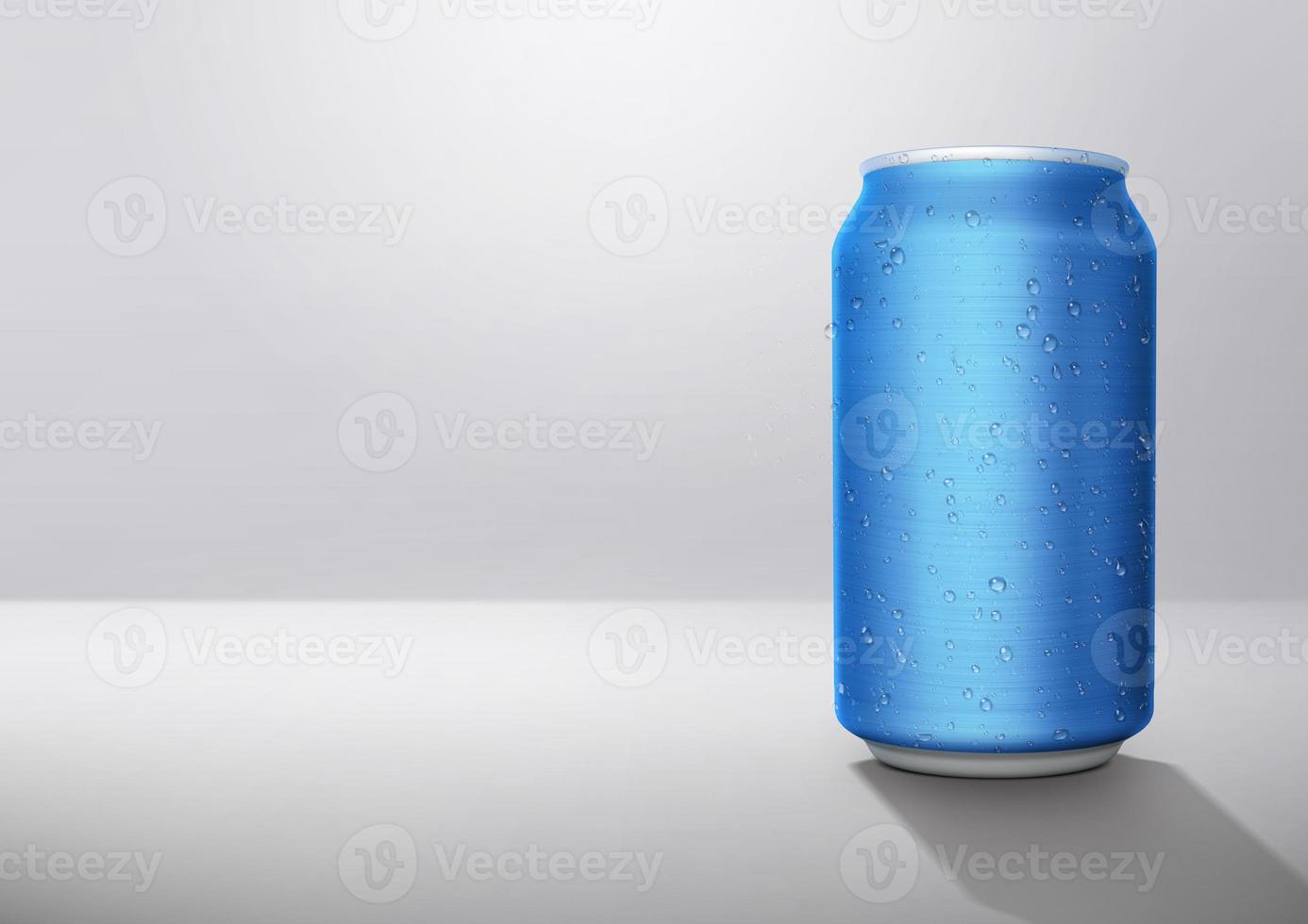 Aluminum cans for advertising in room studio photo