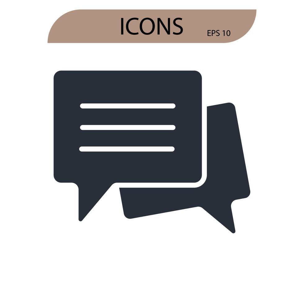 iconos de mensaje símbolo elementos vectoriales para web infográfico vector