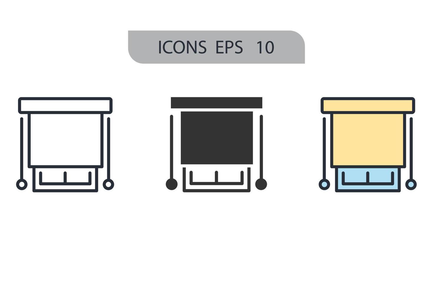 iconos de circulación de aire simbolizan elementos vectoriales para web infográfico vector