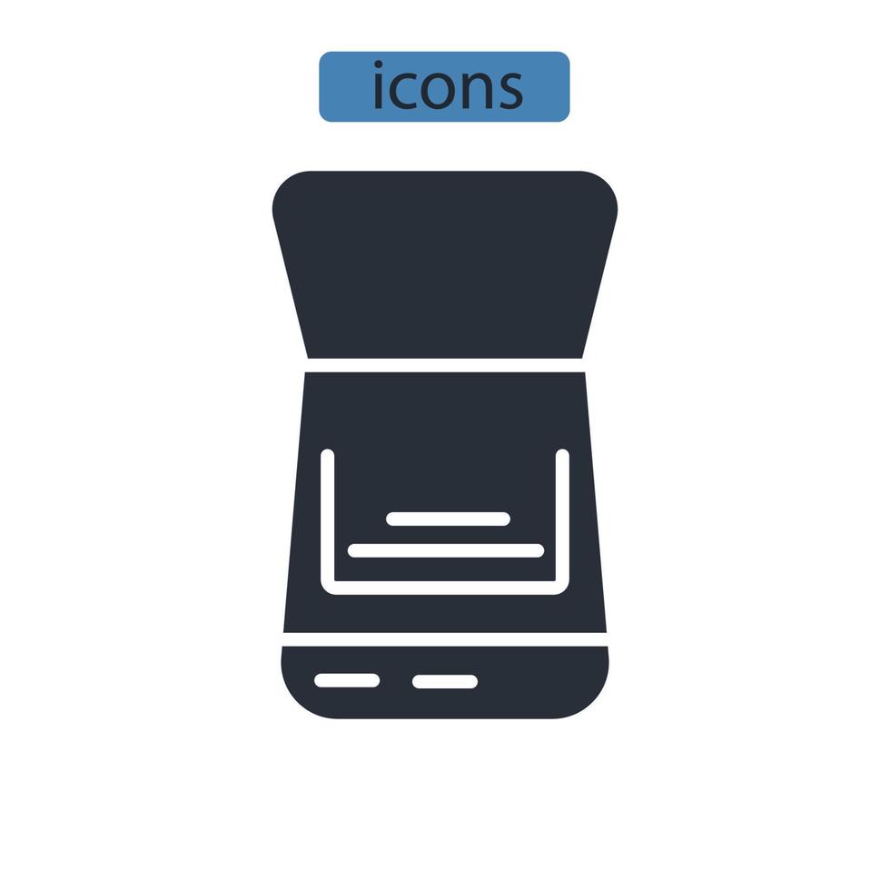 scanner icons symbol vector elements for infographic web