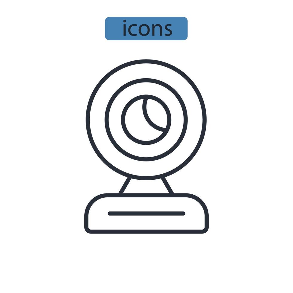 webcam icons symbol vector elements for infographic web