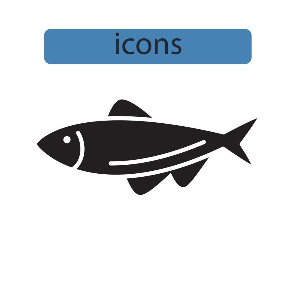 iconos de peces símbolo elementos vectoriales para web infográfico vector