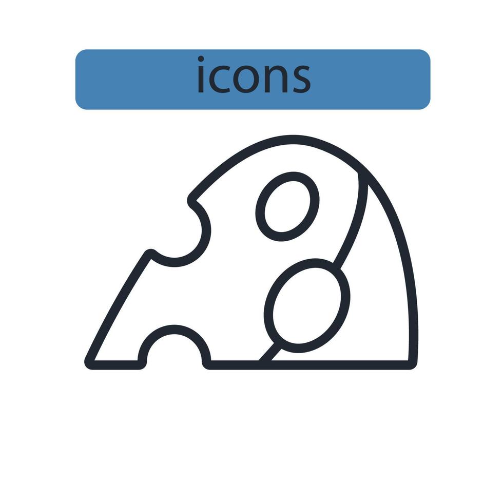 Cheese icons symbol vector elements for infographic web