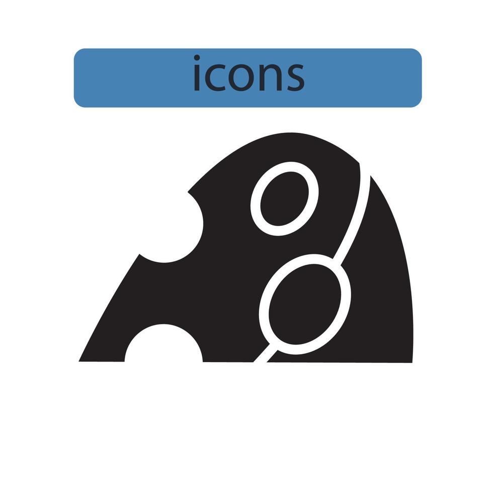 Cheese icons symbol vector elements for infographic web