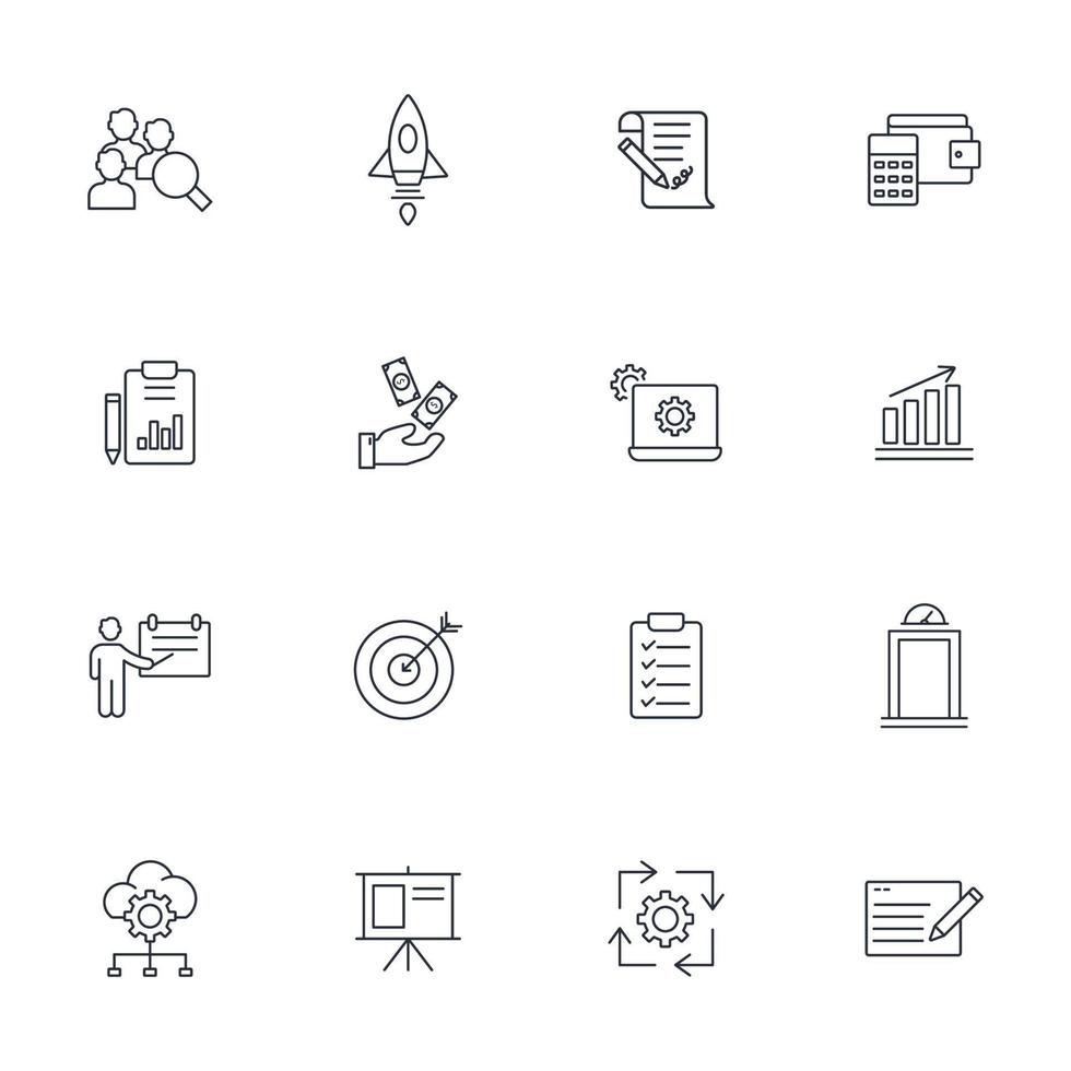 business plan icons set . business plan pack symbol vector elements for infographic web