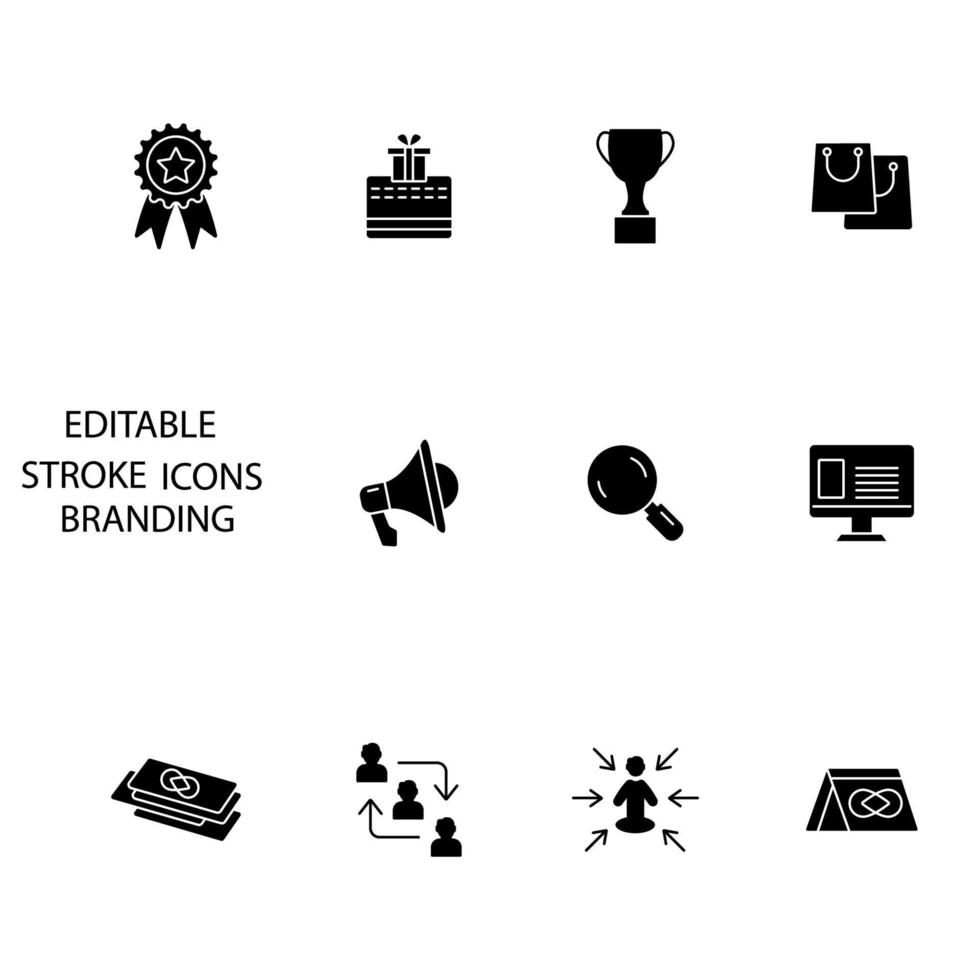 Branding icons set . Branding pack symbol vector elements for infographic web