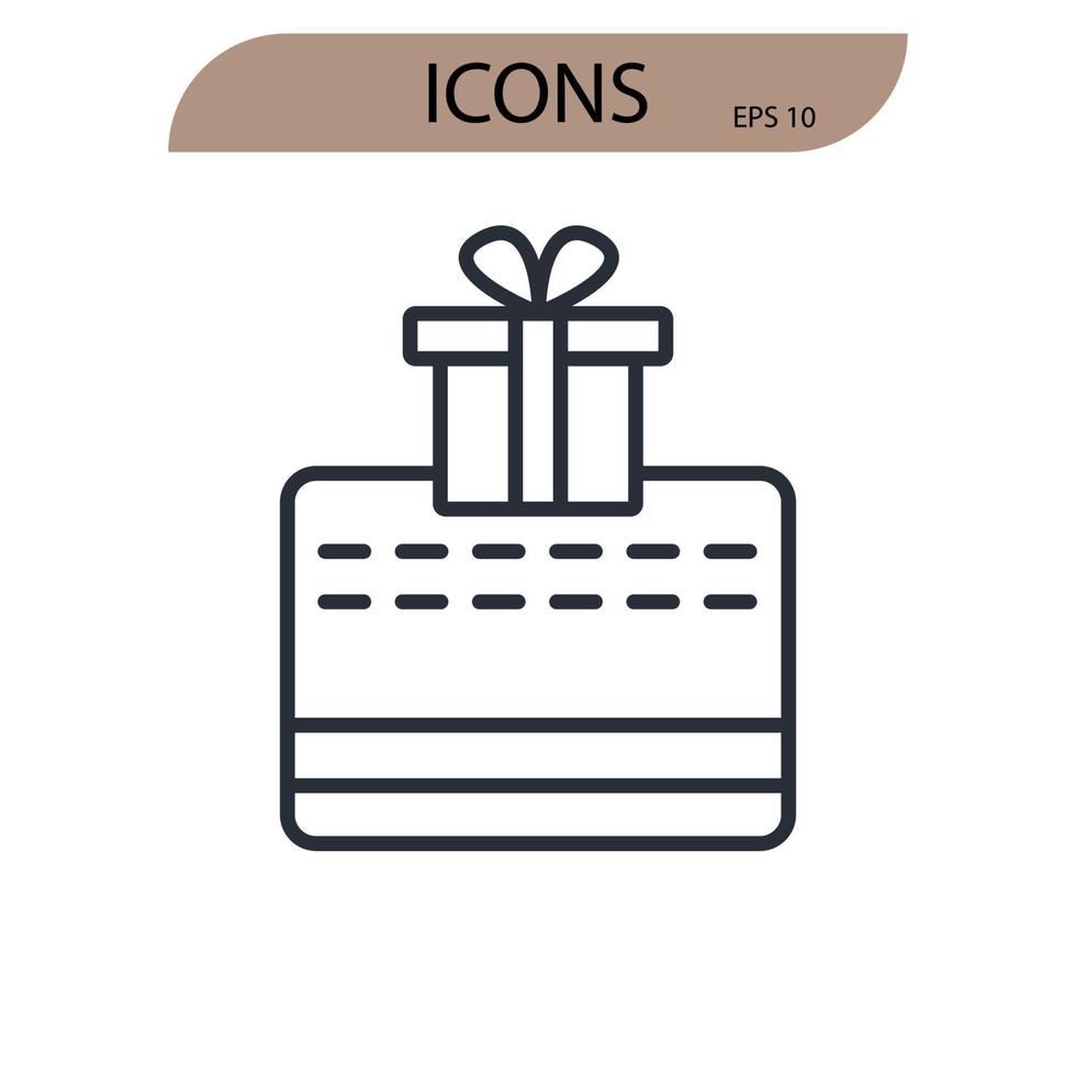 loyalty program icons symbol vector elements for infographic web