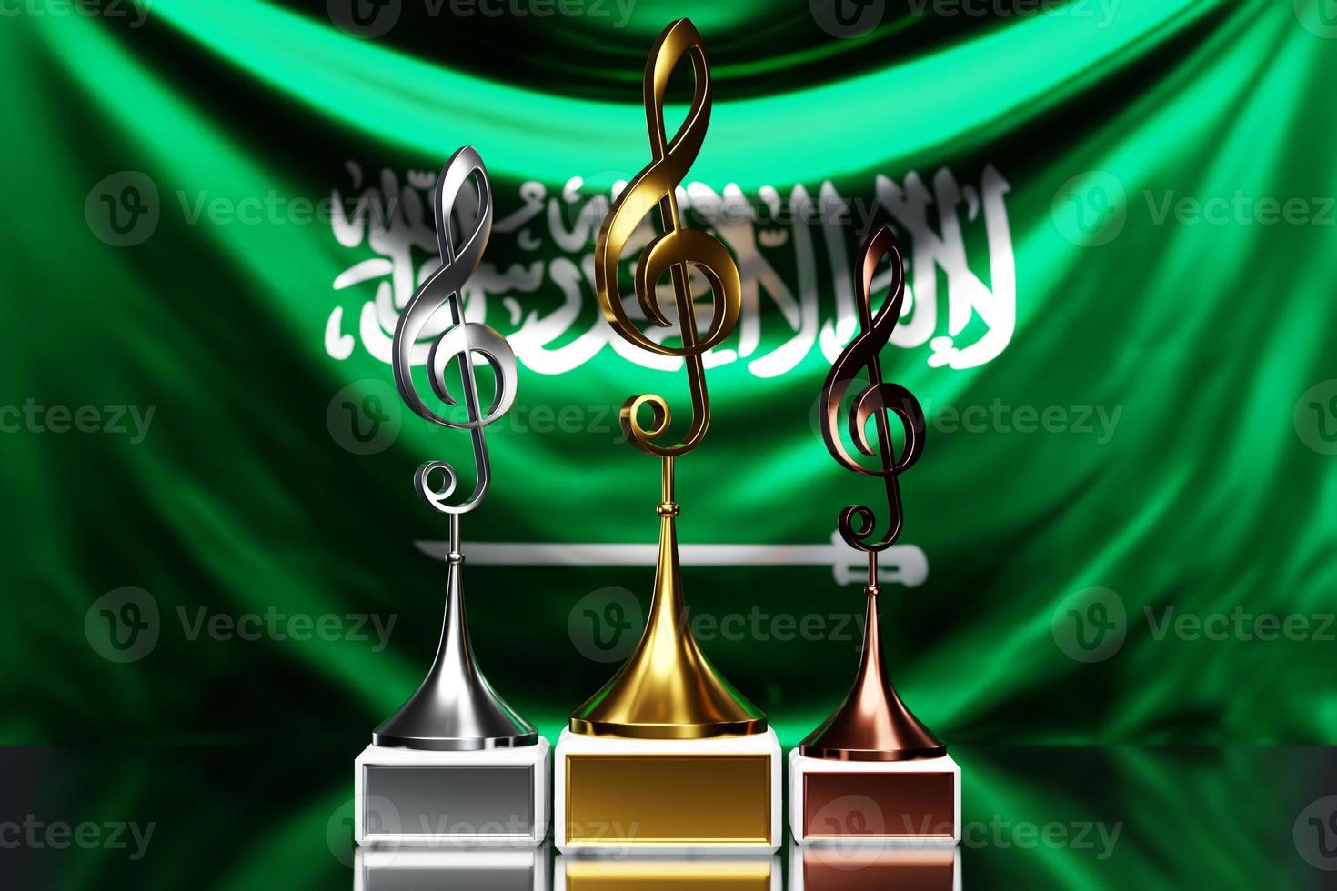 Treble clef awards for winning the music award photo