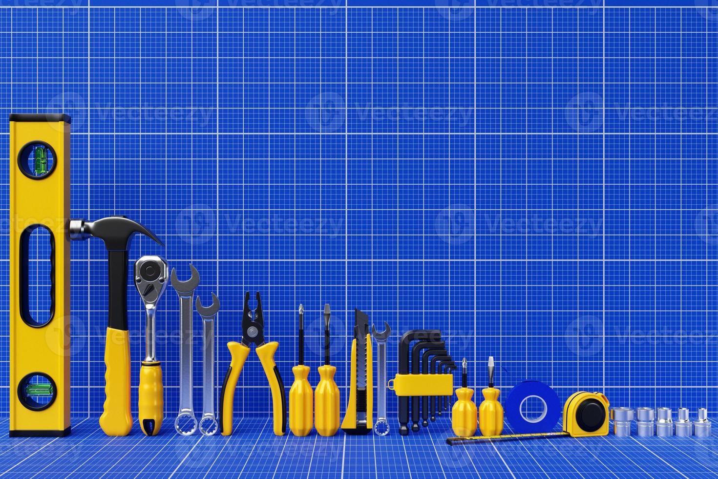 Construction tools. Hand tool for home repair and construction. photo