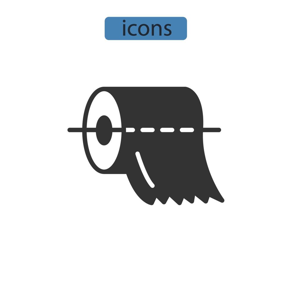 toilet tissue paper icons  symbol vector elements for infographic web