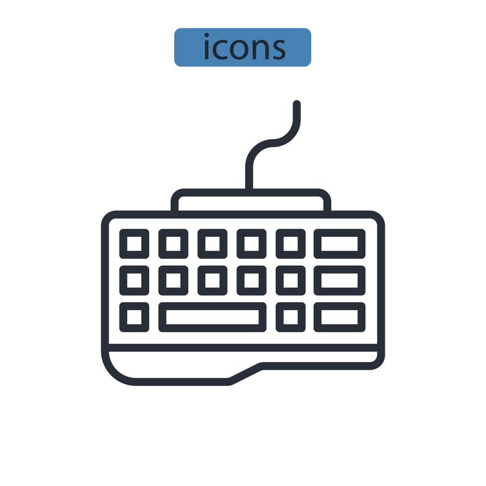 iconos de teclado símbolo elementos vectoriales para web infográfico vector