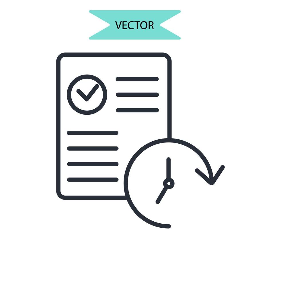 resumen de gestión iconos símbolo elementos vectoriales para infografía web vector