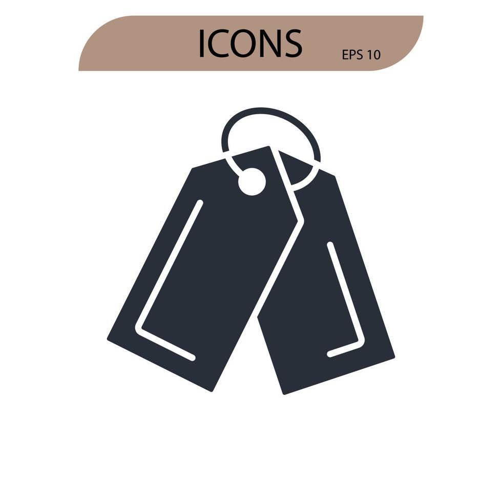 brand icons symbol vector elements for infographic web