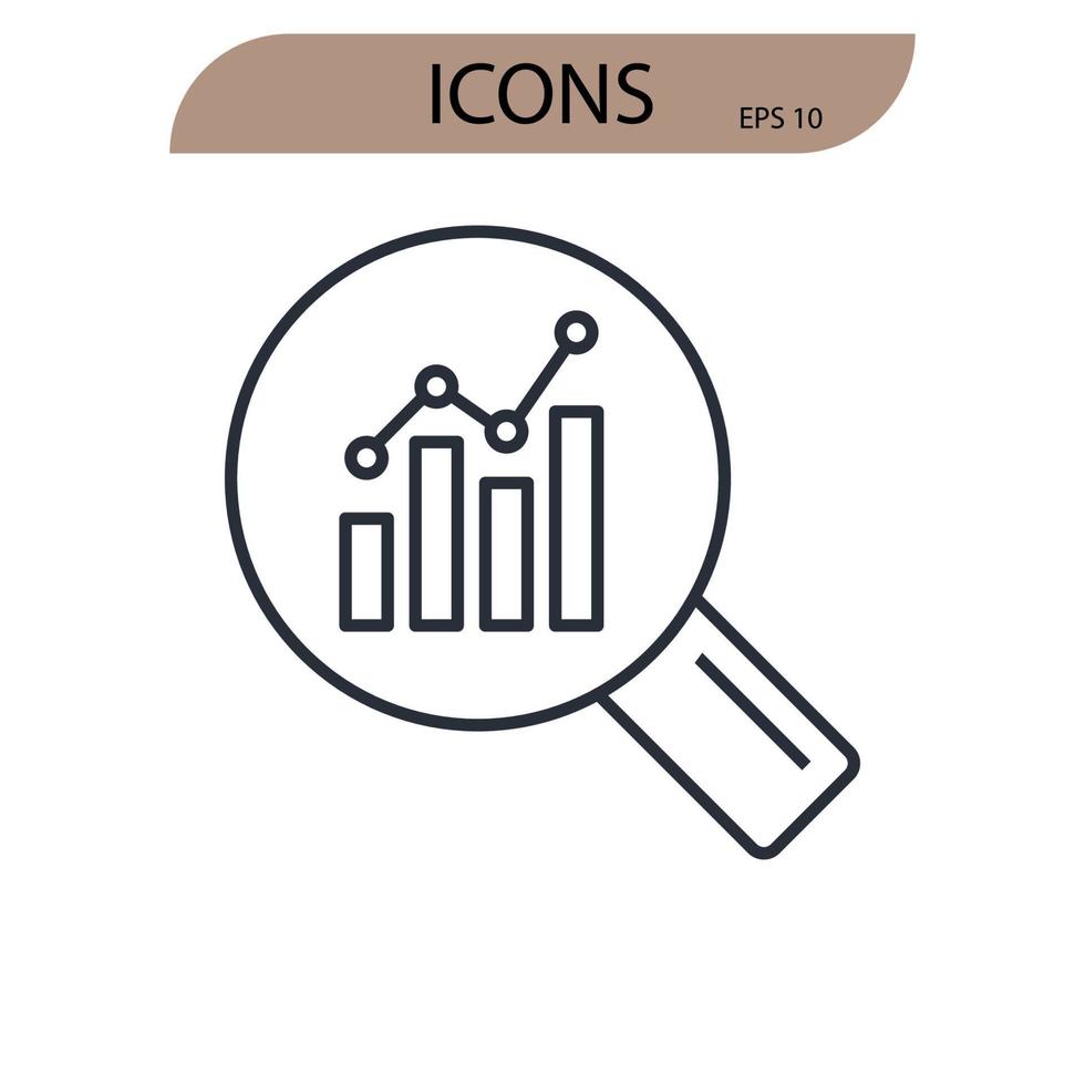 research icons symbol vector elements for infographic web