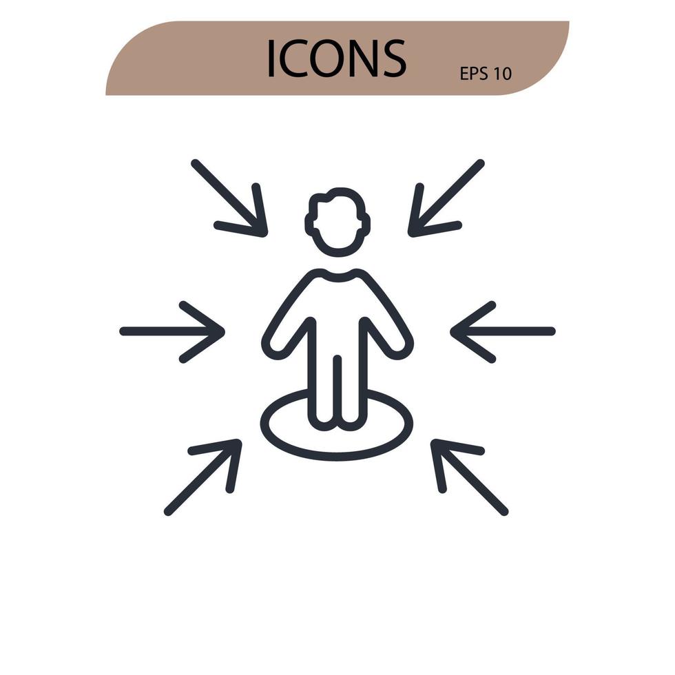 target audience icons symbol vector elements for infographic web