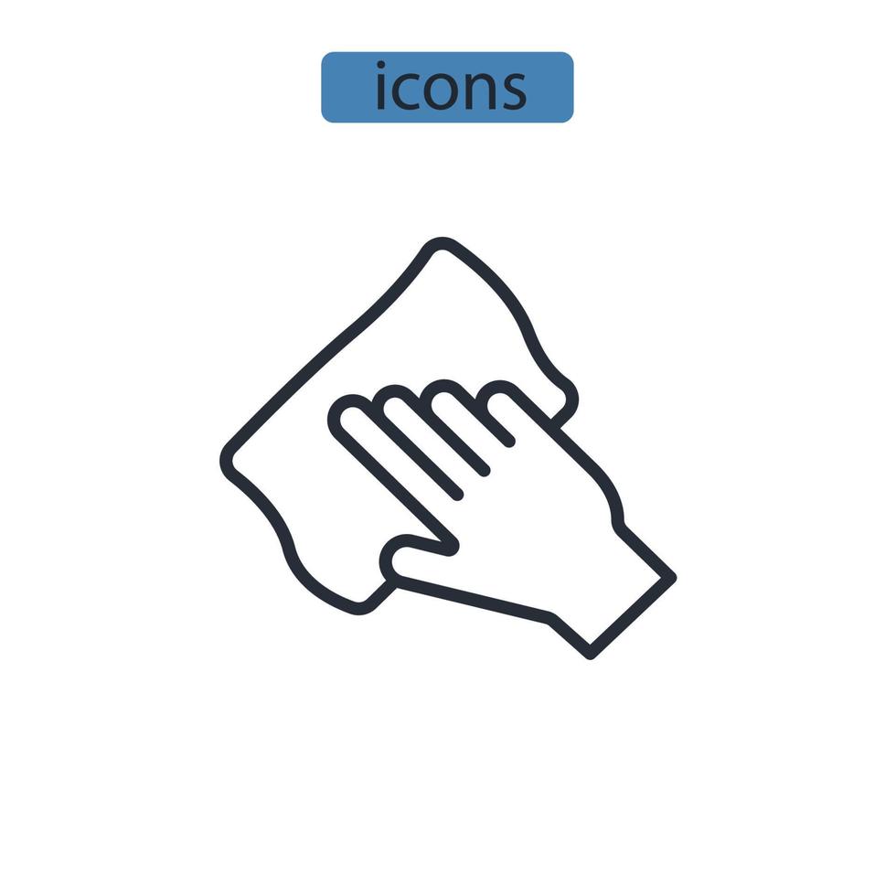 Cleaning icons  symbol vector elements for infographic web