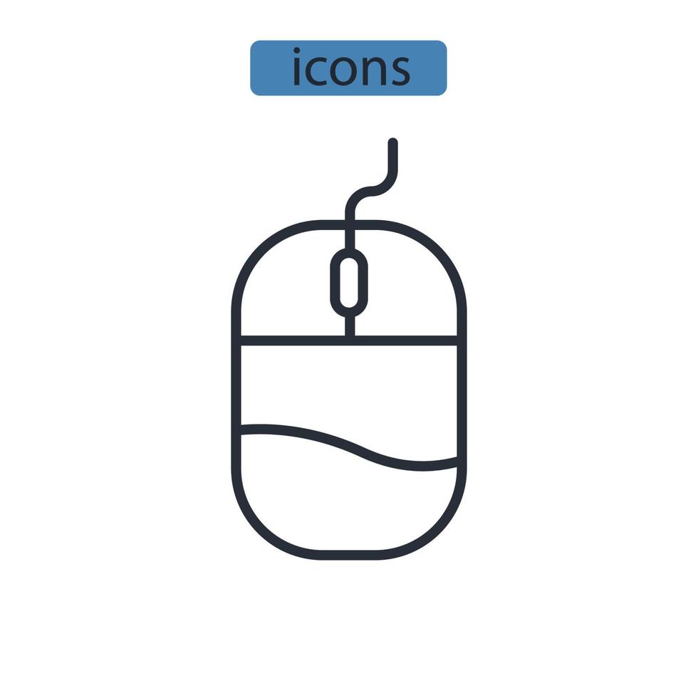 Mouse icons symbol vector elements for infographic web