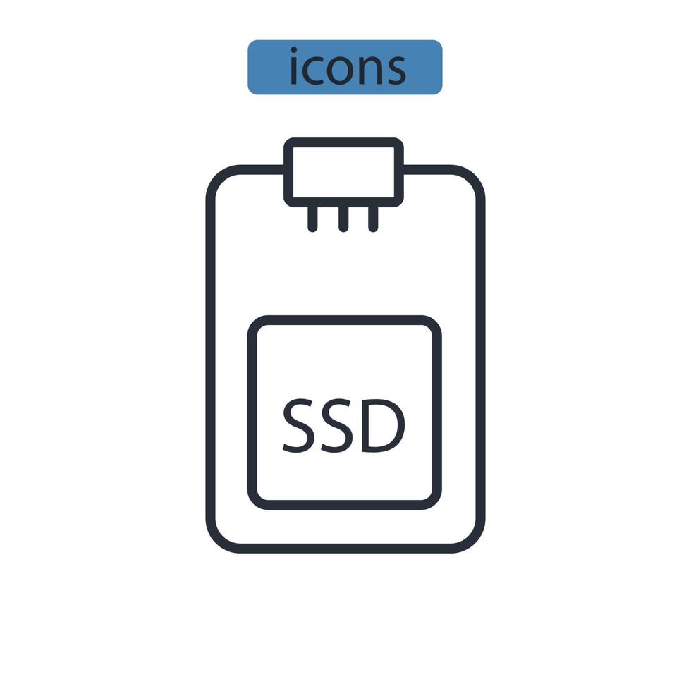 SSD icons symbol vector elements for infographic web