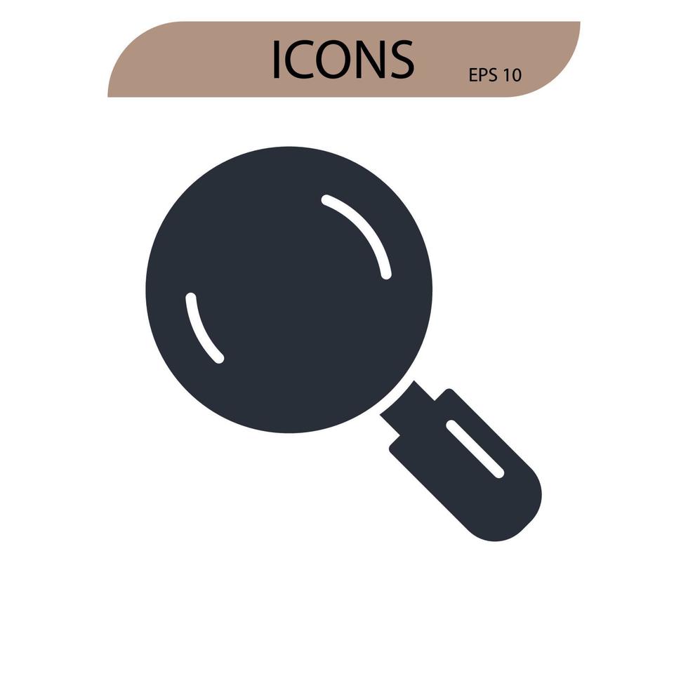 seo iconos símbolo elementos vectoriales para infografía web vector