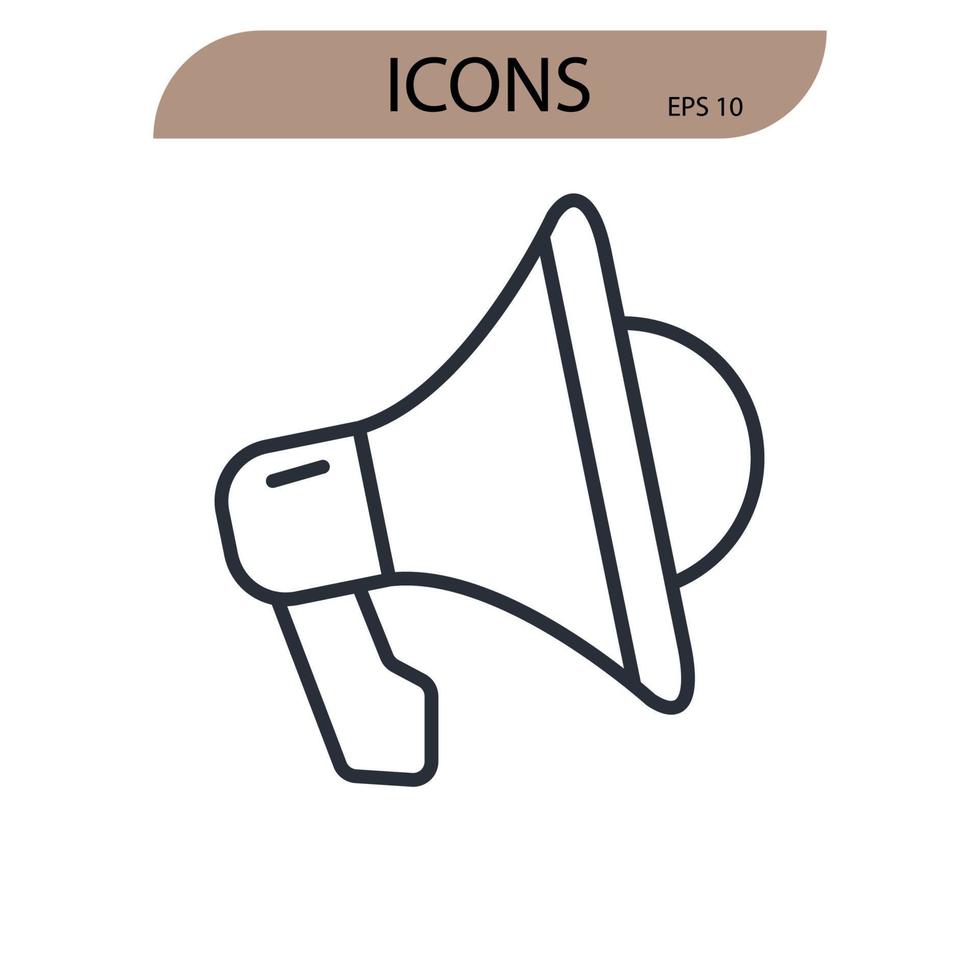 pr icons symbol vector elements for infographic web