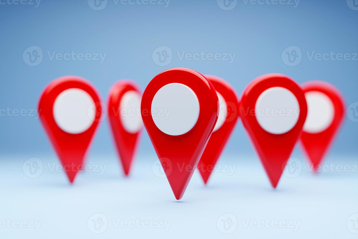 3d illustration of an icon with a red destination point on the map. navigation marker photo