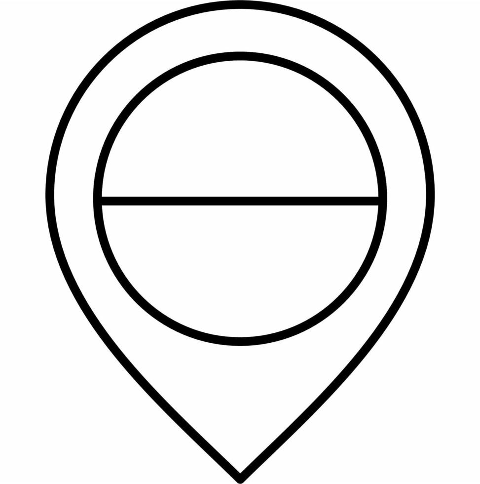 Ukraine Flag In Pin Location Shape Icon Line Style vector