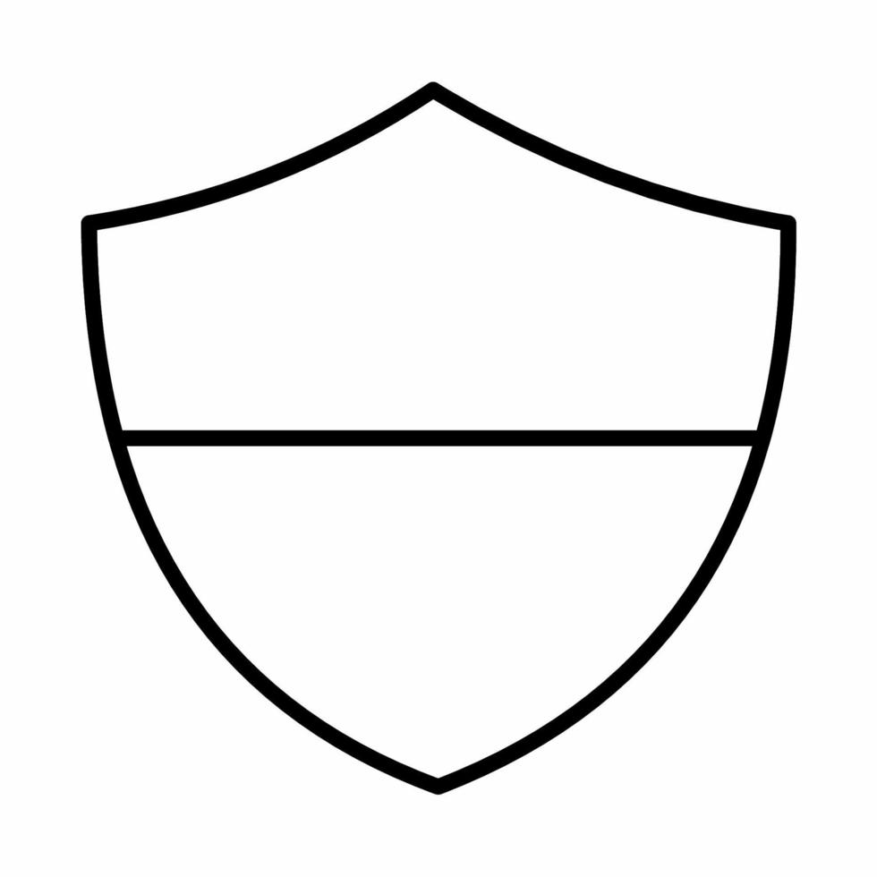 Ukraine Flag Shield Icon Line Style vector