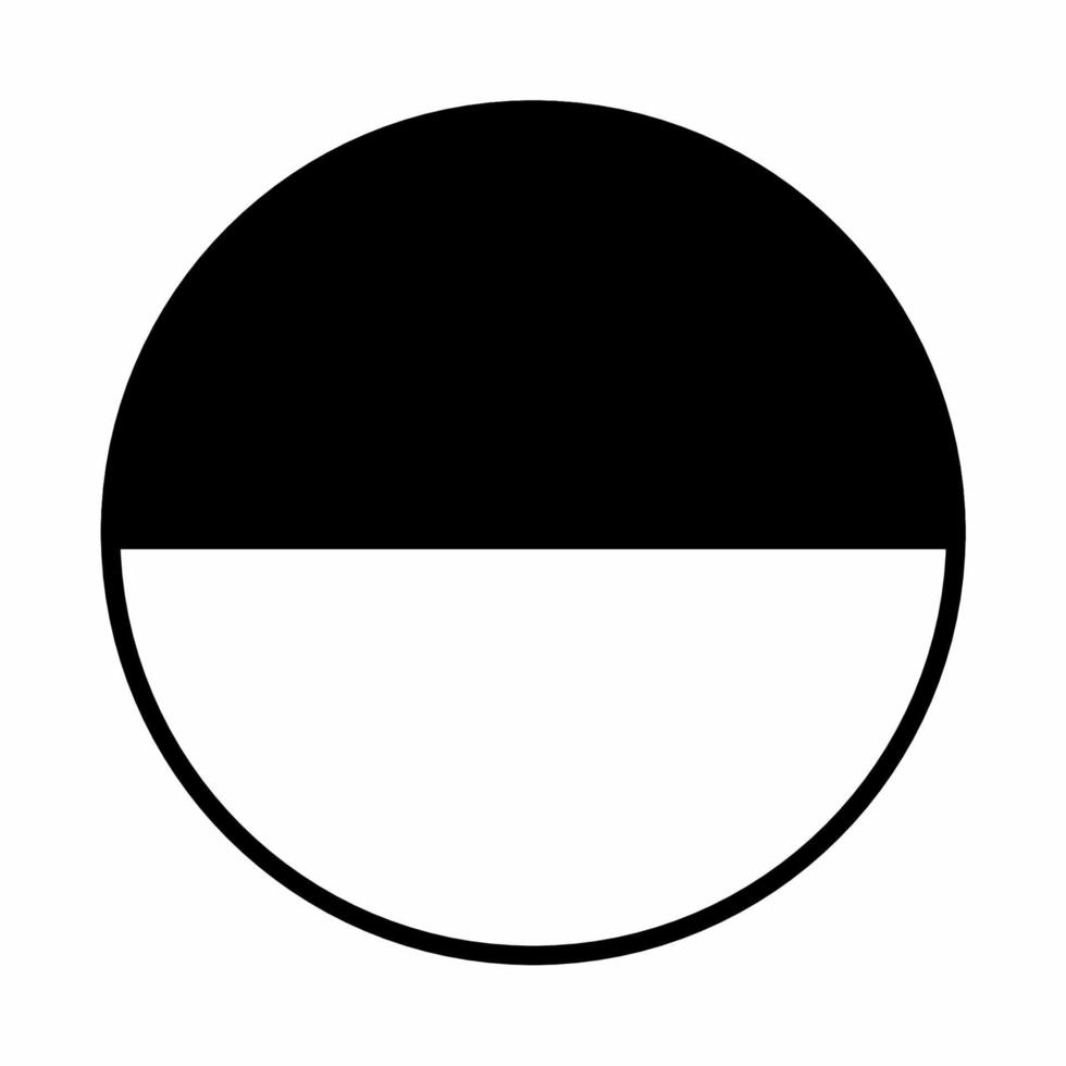 Ukraine Flag In Round Shape Icon Black and White Style vector