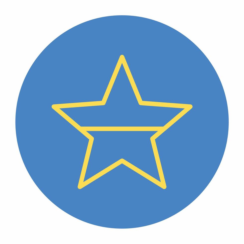 Ukraine Flag In Star Shape Icon Blue Style vector