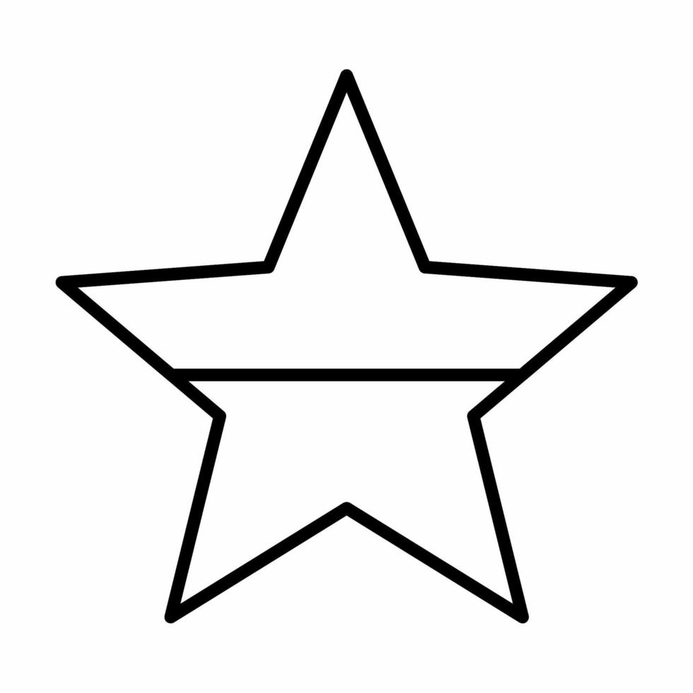 bandera de ucrania en estilo de línea de icono de forma de estrella vector