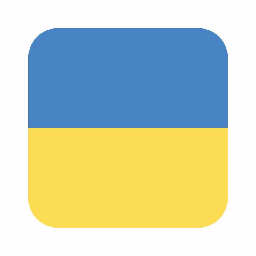 Square Ukraine Flag Icon Flat Style vector