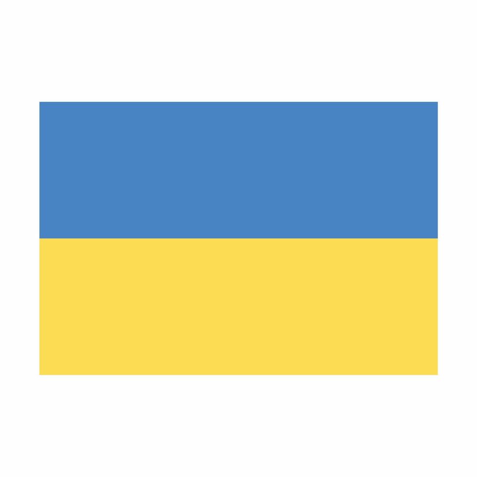 Ukraine Flag Flat Style vector
