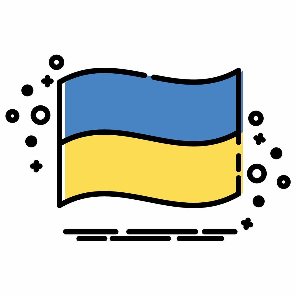 Ukraine Flag Waving MBE Style... vector