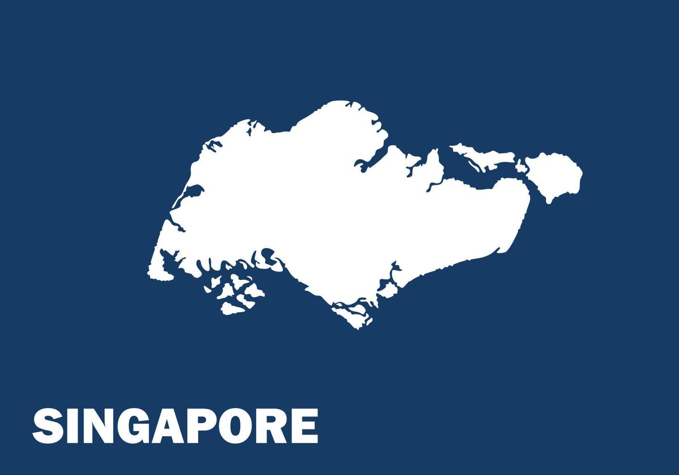 mapa de singapur vector