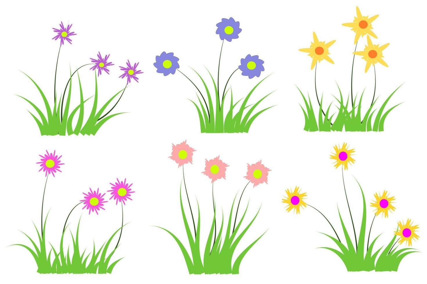 cartoon grass, cute grass vector