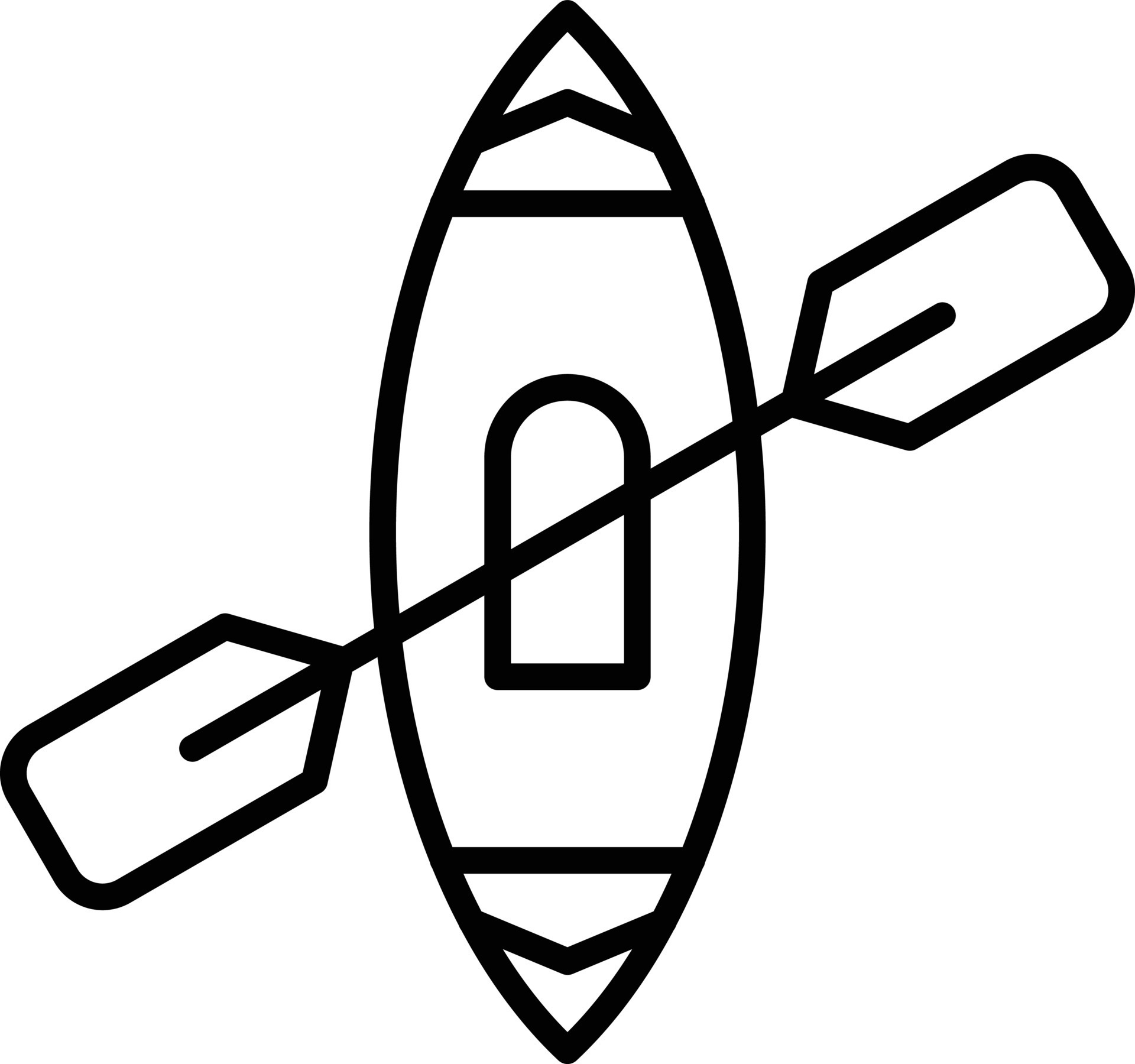 Kayak Outline Icon 9238021 Vector Art at Vecteezy