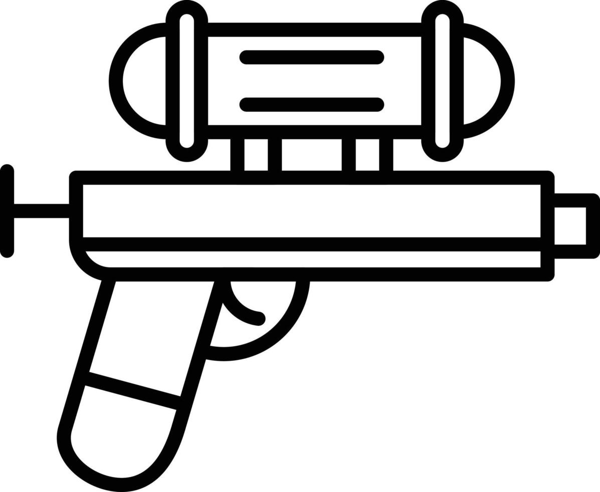 icono de contorno de pistola de agua vector