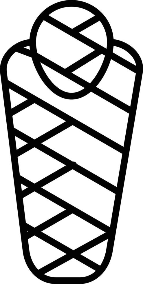 Mummy Outline Icon vector