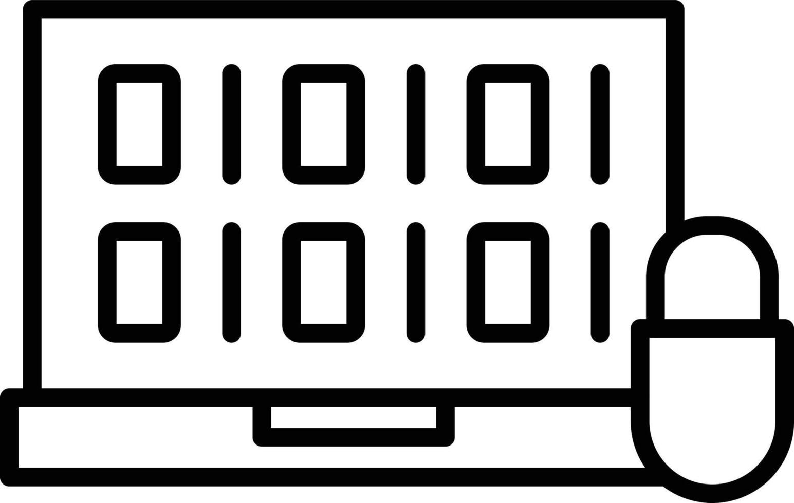 Coding Outline Icon vector